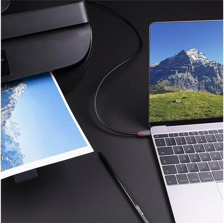 Produktbild Lindy USB 3.2 Typ C an B Kabel, Anthra Line (1 m, USB 3.2 Gen 1)