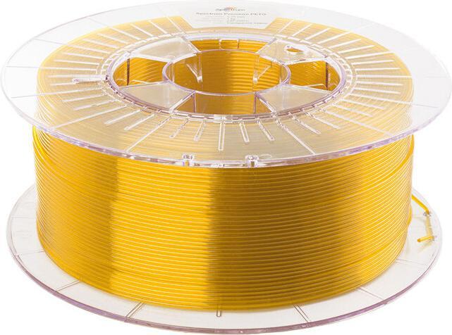 Actual product image Filament / PETG / TRANSPARENT YELLOW / 1.75 mm / 1 kg (PETG, 1.75 mm, 1000 g, Yellow)