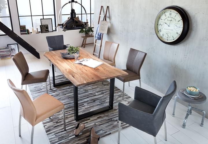 Produktbild SIT Möbel Massivholztisch Ux3.6 Akazie natur-antikschwarz (200 x 76 x 100 cm)