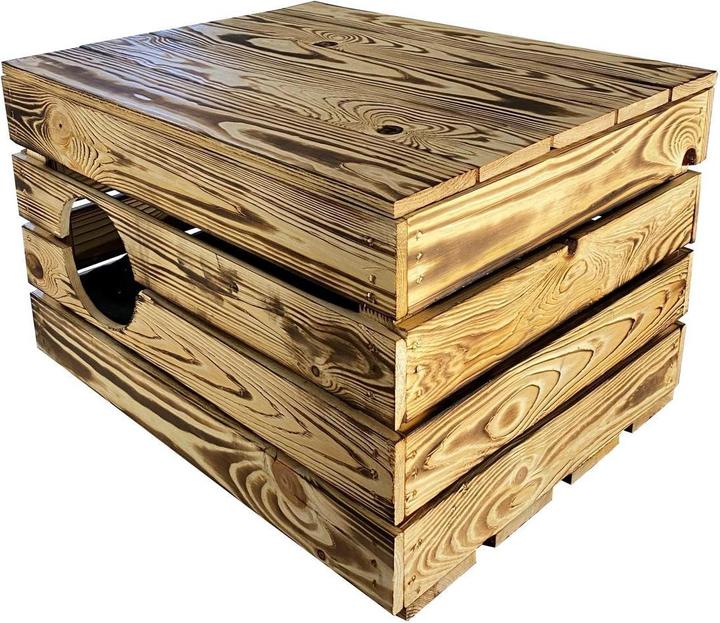 Image du produit Holz Zollhaus Caverne en osier Vintage flammée, 50 x 40 x 32 cm (Chat)