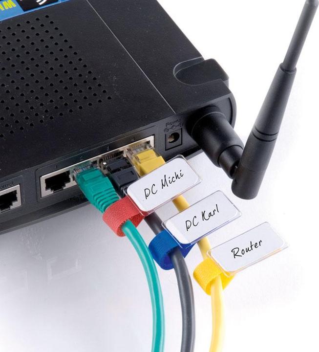 Produktbild Label-the-cable kleine Klettbinder mit Etikette (Klettkabelbinder, 90 mm, 10 Stk.)