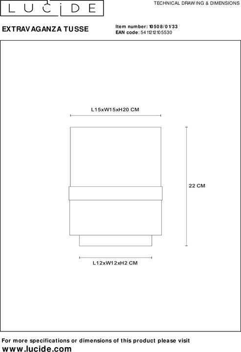 Actual product image Lucide Extravaganza Tusse (E14)