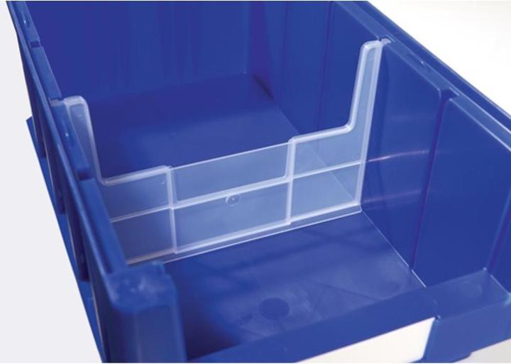 Produktbild LA-KA-PE Trennwand für Regalkasten B. 230 mm PP transparent, offen (23 cm)