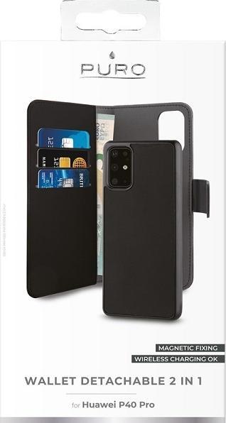 Immagine prodotto Puro Portafoglio - custodia per Huawei P40 Pro, nero (Huawei P40 Pro)