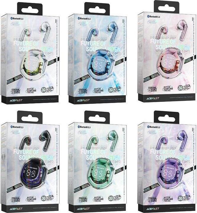 Actual product image Acefast TWS T8 earphones, Bluetooth 5.3 (NC, 7 h, Wireless)
