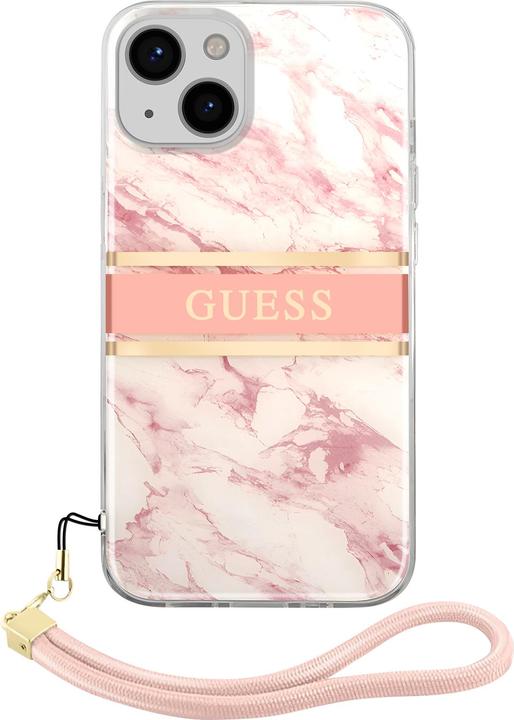 Actual product image Guess Hard Cover Marble Stripe with Strap (Apple iPhone 13 mini)