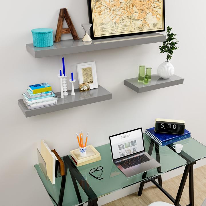 Actual product image Casaria 2x Floating Shelves (50 x 23 x 3.8 cm)