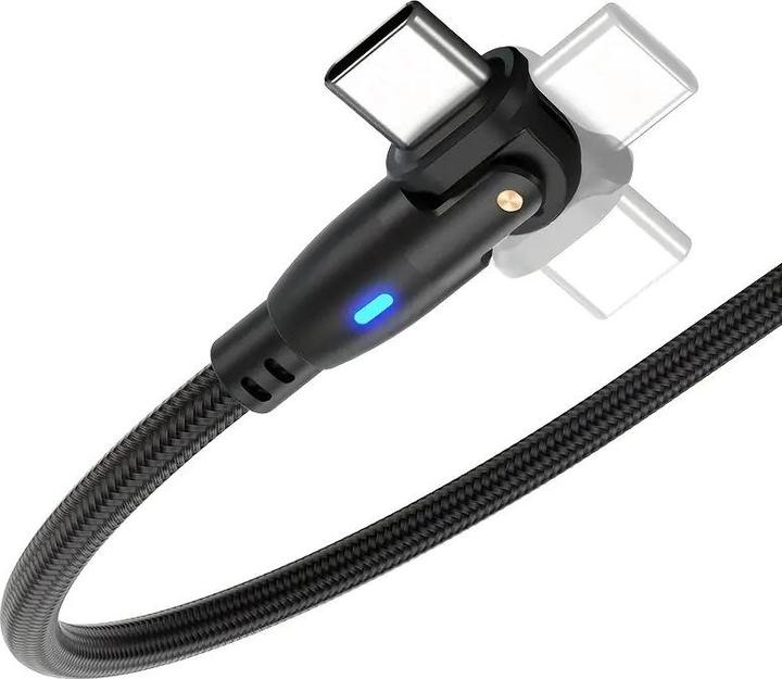 Actual product image Cbx 180 Grad Winkel Ladekabel USB-C / USB-A, 3m (3 m)