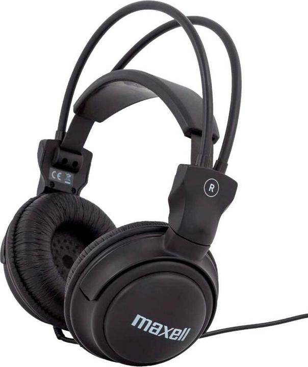 Maxell Headphones with Volume Control, 60 Ohm, 3,5mm, 2,5m Cable, Grey (ANC, Cable)