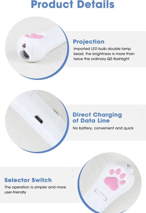 Produktbild 5 in 1 Laserpointer LED Taschenlampe Präsentation Katzen Spielzeug Laserlicht