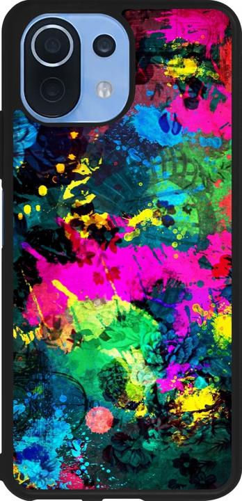 Actual product image PhoneLook Cover silicone black Splash paint (Xiaomi Mi 11 Lite 5G)