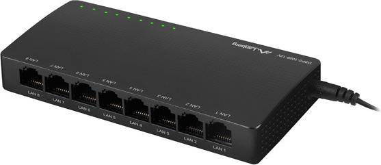 Actual product image Lanberg DSP2-1008-12V Network Switch Unmanaged Gigabit Ethernet (10/100/1000) (8 Ports)