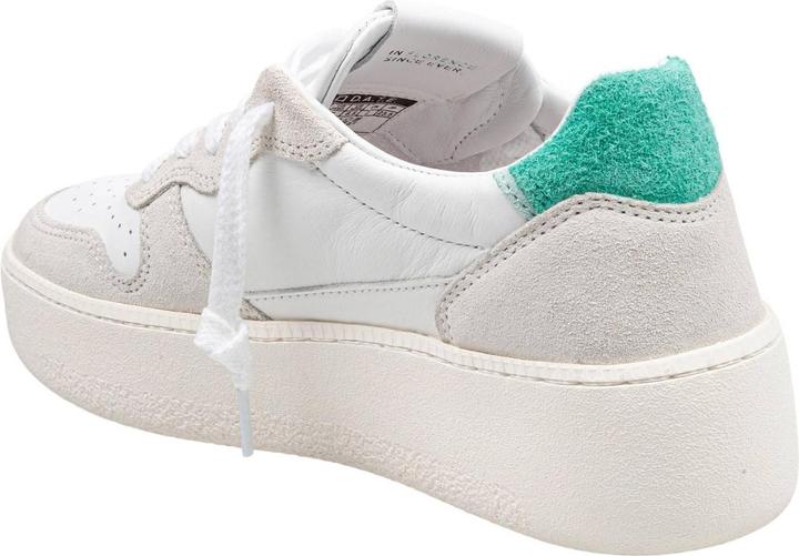 Actual product image D.a.t.e. D.a.t.e sneakers court platform in leather and suede white and green (42)