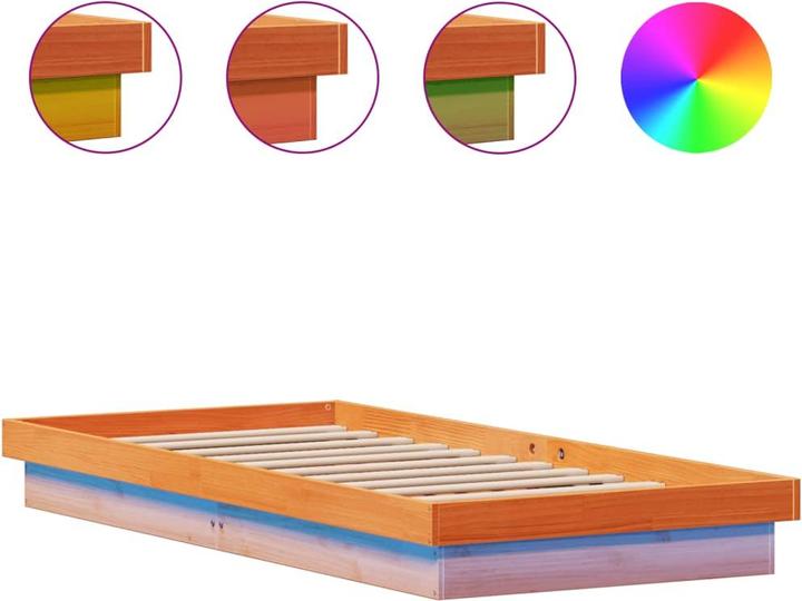 Image du produit VidaXL Bett mit LED-Beleuchtung Kiefer (140 x 190 cm)