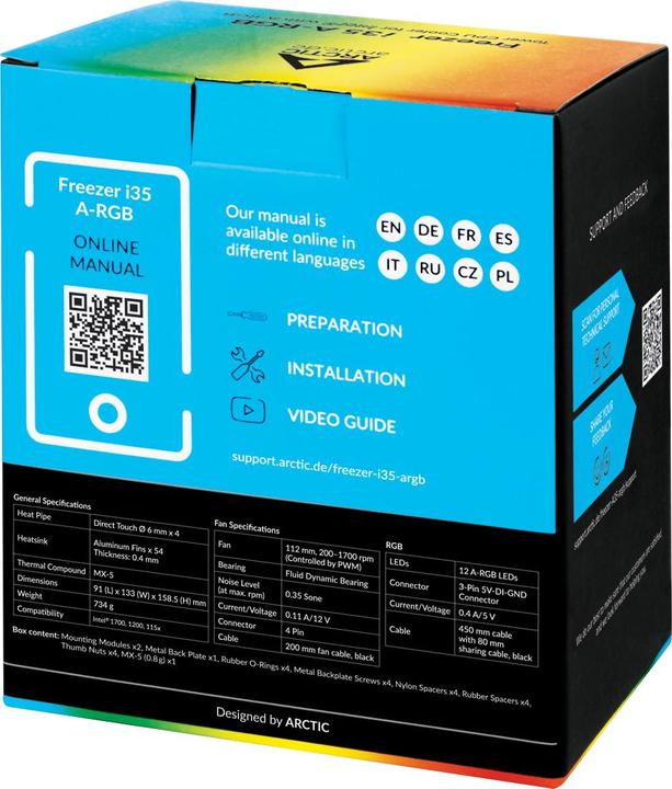 Actual product image Arctic Freezer i35 ARGB (1585 mm)