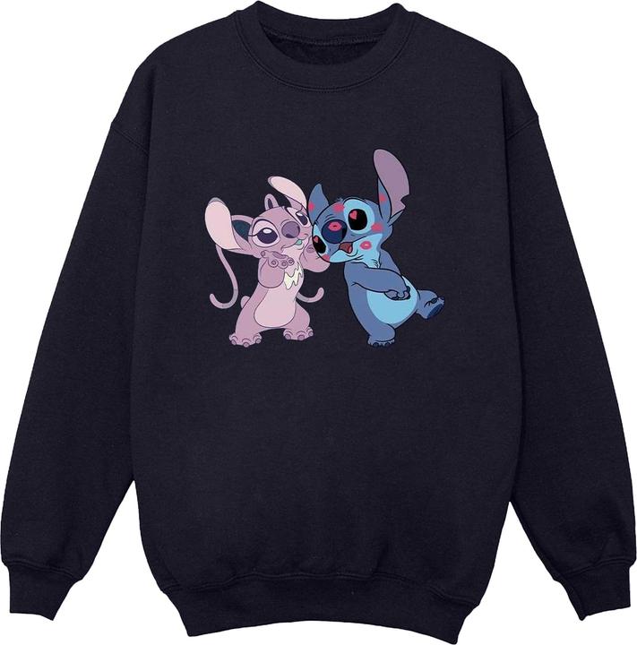 Actual product image Disney Womens/Ladies Lilo & Stitch Kisses Sweatshirt (L)