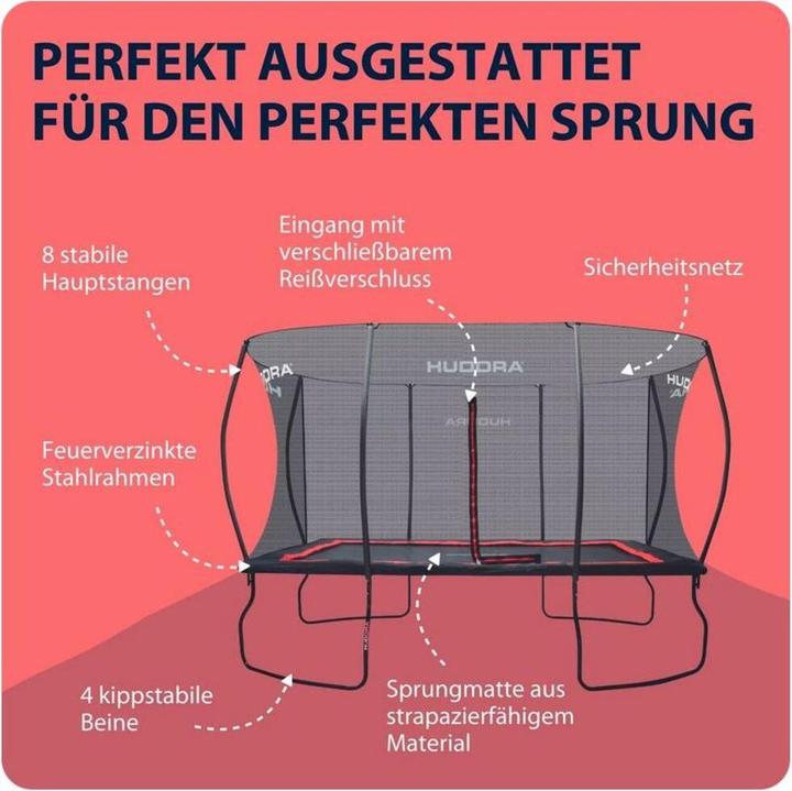Immagine prodotto Hudora Trampolino 4square (244 cm)