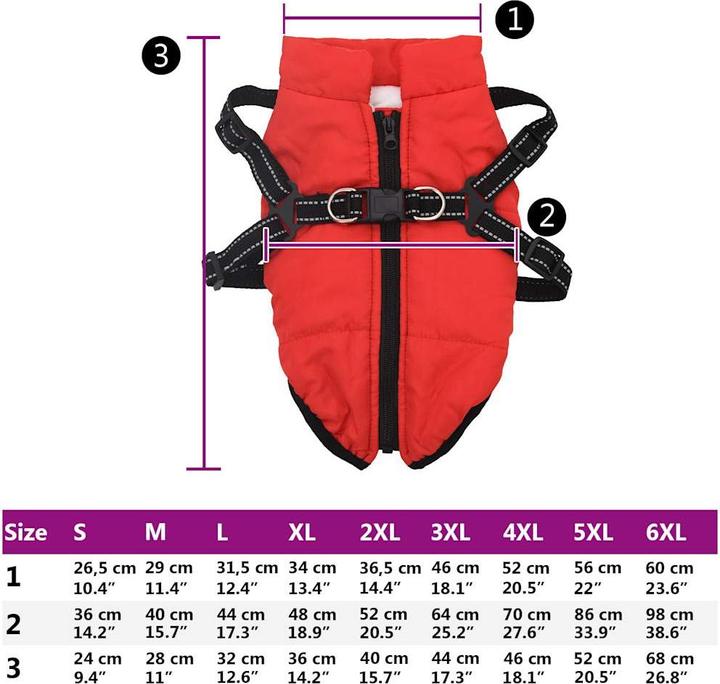 Image du produit VidaXL Manteau pour chien avec harnais Imperméable Réfléchissant (24, Manteau pour chien)