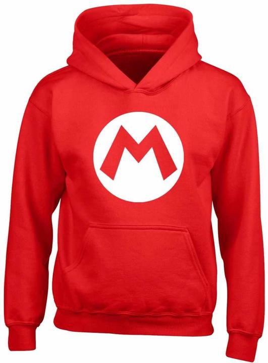 Actual product image Super Childrens/Kids Mario Badge Hoodie (152, 158)