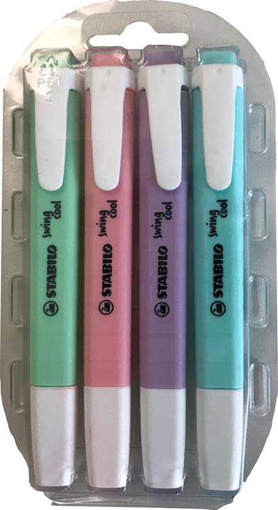 Produktbild STABILO swing cool Pastel Textmarker (Pastell, 4 mm, 4 x)