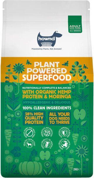 Immagine prodotto Hownd Cibo organico per cani adulti a base di proteine di canapa e moringa (Adulto, 2000 g)