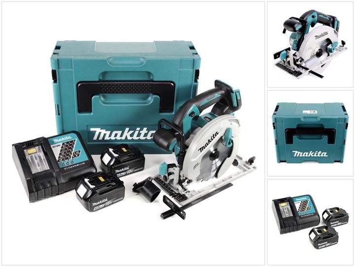 Produktbild Makita DHS 680 RMJ Akku Handkreissäge 18 V 165 mm Brushless + 2x Akku 4,0 Ah + Ladegerät + Makpac
