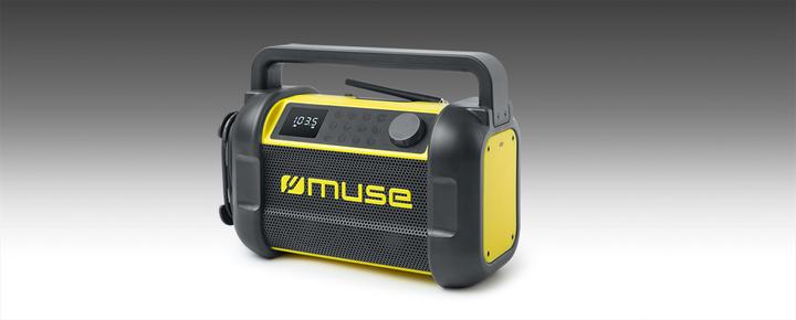 Muse M-928 BTY Enceinte radio pour site d'emploi, noir/jaune (FM, Bluetooth, NFC)
