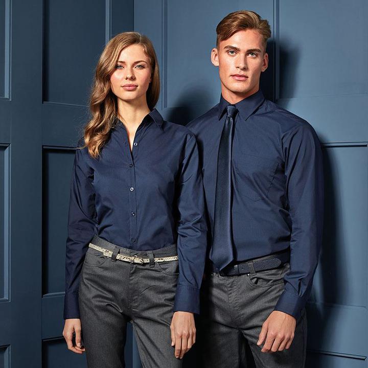 Actual product image Premier Poplin shirt Long-sleeved work shirt (47)