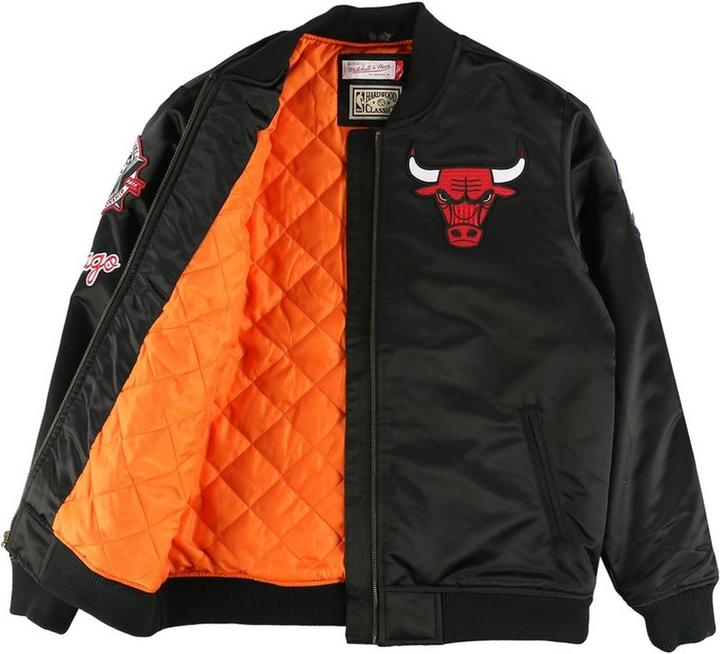 Immagine prodotto Mitchell & Ness Bomber in raso M&N - FLIGHT Chicago Bulls nero - L (L)