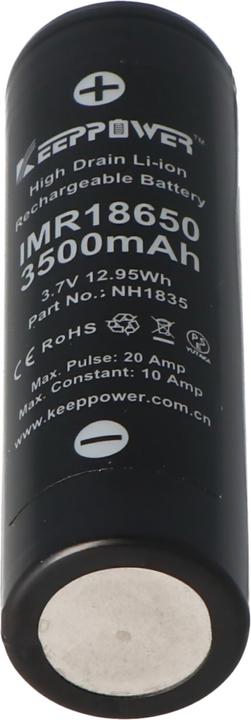 Immagine prodotto Keeppower Batteria IMR18650 - (Flat Top) (1 pz., 18650, 3500 mAh)