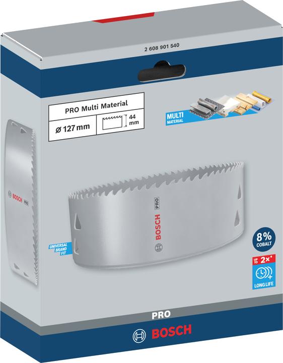 Image du produit Bosch Professional Zubehör Scie cloche PRO Multi Material, 127 mm, avec filetage (127 mm)