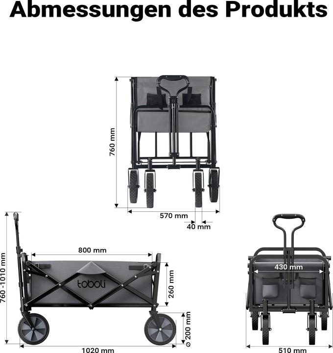 Produktbild Toboli Faltbollerwagen