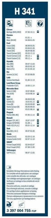 Actual product image Bosch Automotive Twin WB rear H341