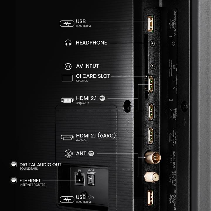Produktbild Hisense TV 65U6NQ (164 cm (65 Zoll), schwarz/dunkelgrau, UltraHD/4K, Triple Tuner, Mini LED) (65", QNED, 4K)