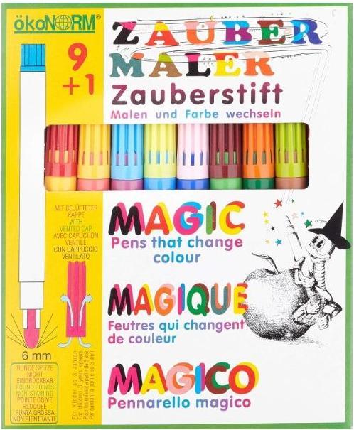 Produktbild ÖkoNorm Zaubermaler (Weiss, Gelb, Violett, Grün, Blau, Schwarz, Rot, Braun, 10 x)