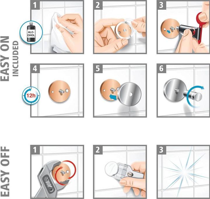 Actual product image tesa EKKRO toothbrush tumbler incl. adhesive solution without drilling