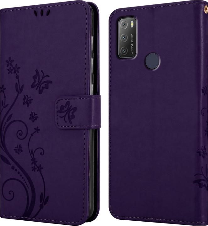 Image du produit Cadorabo Pochette Flower Book (Alcatel 1S (2021))