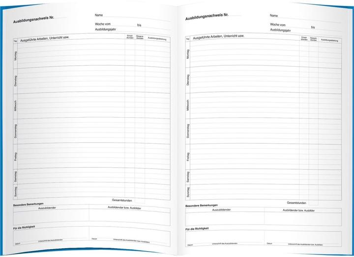 Nutritional values and ingredients Herlitz Form book "Training record", DIN A4, 28 sheets (28 x)
