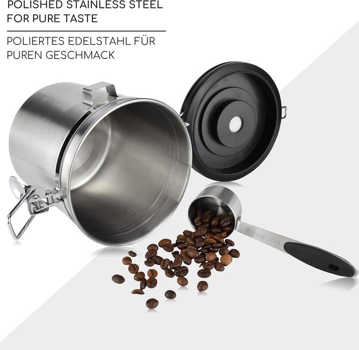 Produktbild Milu Edelstahlvorratsdose mit Aromaschutz 500g, silber (1.40 l)