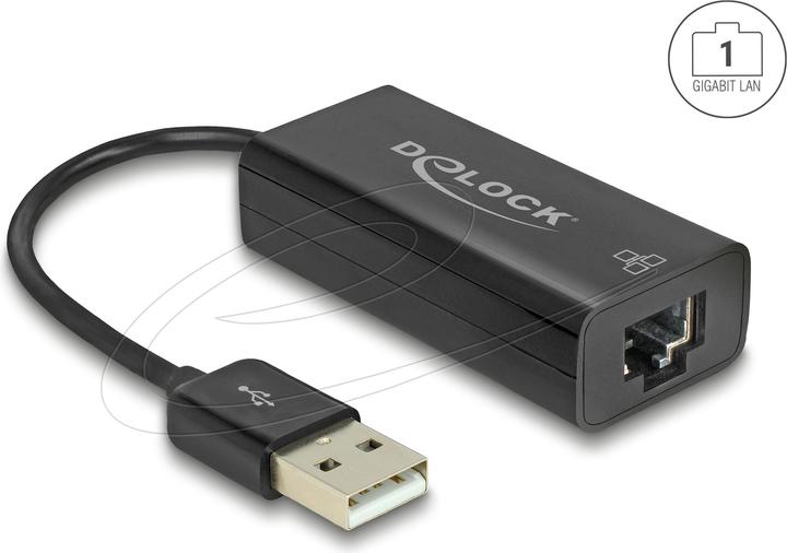 Image du produit Delock Adaptateur USB 2.0 > LAN 10/100 Mb/s (USB 2.0, RJ45 (1x))