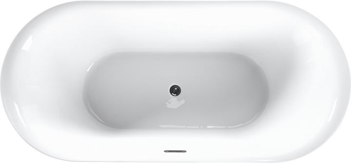 Actual product image Beliani Bathtub freestanding white oval 150 x 75 cm CARRERA (202 l, 75 cm)