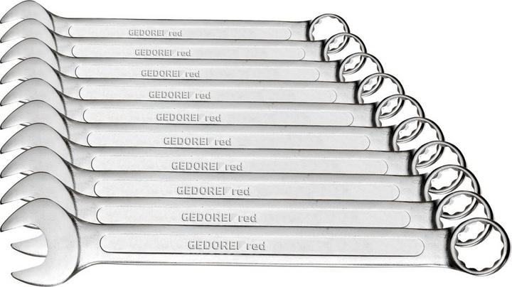 Produktbild Gedore Red red Ring-Maulschlüssel-Satz, 10-teilig, SW 8-22, Chrom-Vanadium-Stahl, Silber (19 mm, 8 mm, 29 mm, 7 mm, 10 mm)