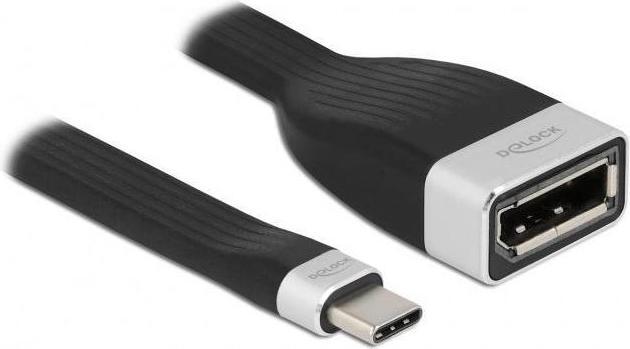Image du produit Delock FPC Câble plat USB Type-C™ vers DisplayPort (DP Alt Mode) 4K 60 Hz 13,5 cm (USB-C, 13.50 cm)