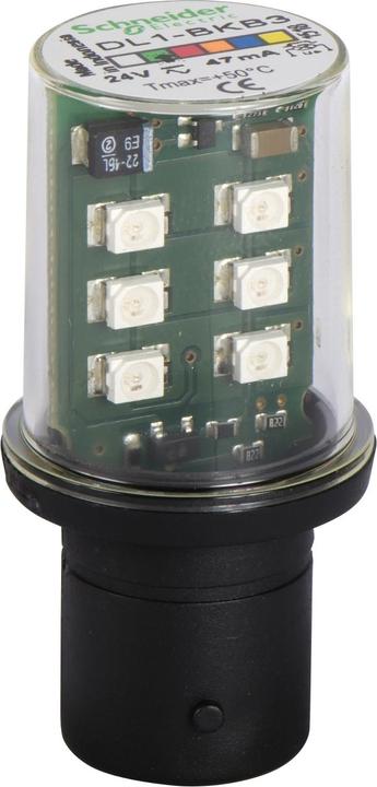 Actual product image Schneider Electric LED module, flashing light green, BA 15d, 24 V DL1BKB3