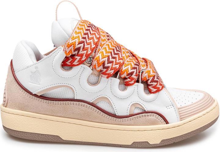 Produktbild Lanvin curb sneakers in white and peach leather (37)