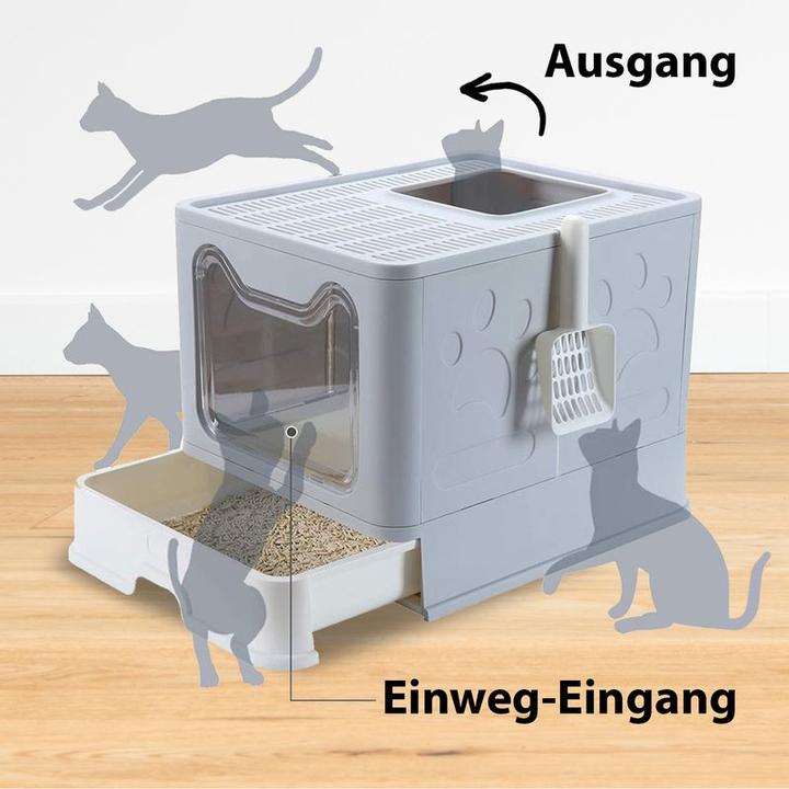 Image du produit Hermex Toilettes pour chats Bac à litière XXL avec couvercle Bac à litière (Bac à litière fermé)