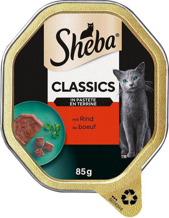 Image du produit Sheba Barquette Classics en pâté de boeuf (Adulte, 22 pcs, 85 g)