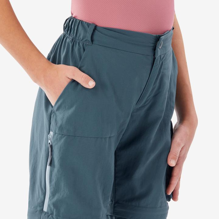 Image du produit Quechua Pantalon modulable de randonnée junior, MH500 bleu (14, 15, 16)