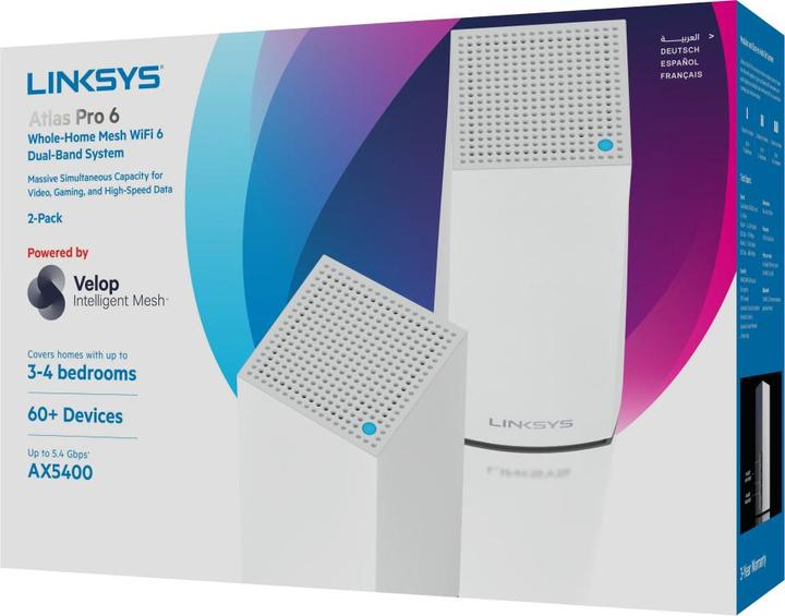 Actual product image Linksys Atlas Pro 6 Dual-band ( / ) Wi-Fi 6 (802.11ax) White 3 Internal