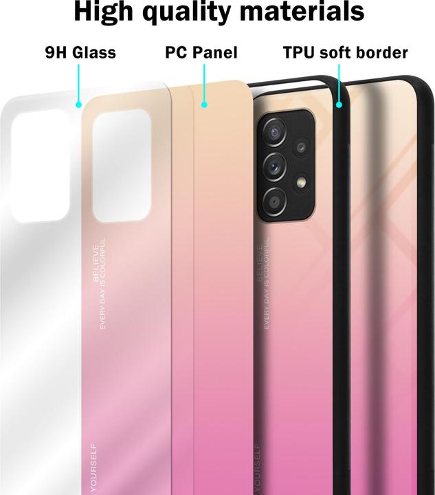 Actual product image Cadorabo TPU 2 colors glass envelope (Samsung Galaxy A52, Samsung Galaxy A52 5G, Samsung Galaxy A52s 5G)